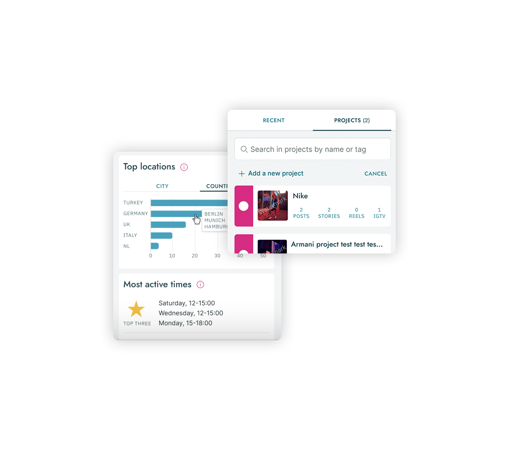 A screenshot of DeepDeets's influencer tracking tool.